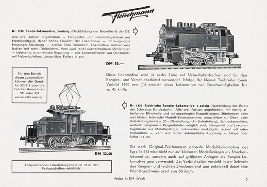 Seite 7 Fleischmann Katalog 1955