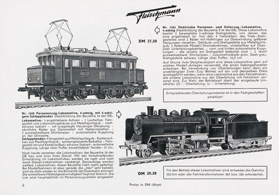 Seite 8 Fleischmann Katalog 1955