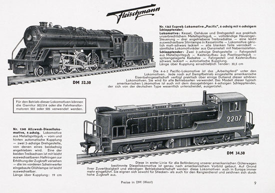 Seite 11 Fleischmann Katalog 1955