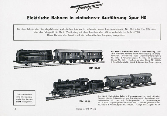 Seite 14 Fleischmann Katalog 1955