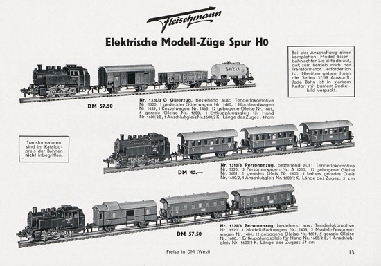 Seite 15 Fleischmann Katalog 1955