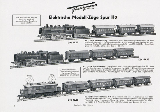 Seite 16 Fleischmann Katalog 1955