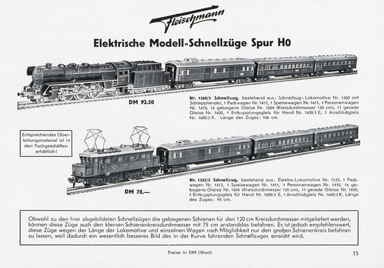 Seite 17 Fleischmann Katalog 1955