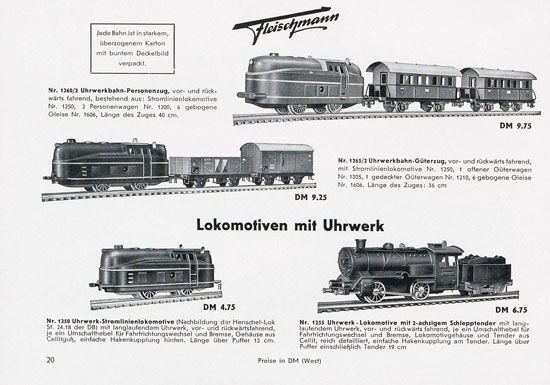 Seite 22 Fleischmann Katalog 1955