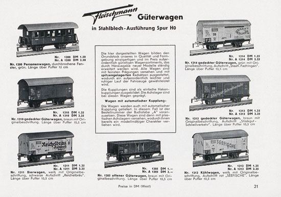 Seite 23 Fleischmann Katalog 1955