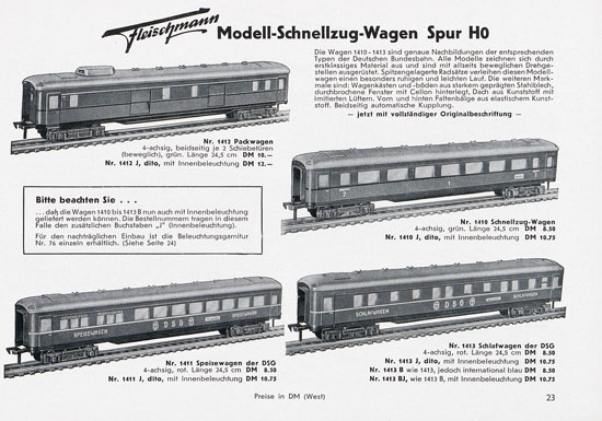 Seite 25 Fleischmann Katalog 1955