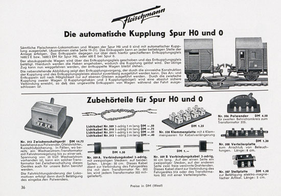 Seite 38 Fleischmann Katalog 1955