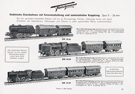 Seite 45 Fleischmann Katalog 1955