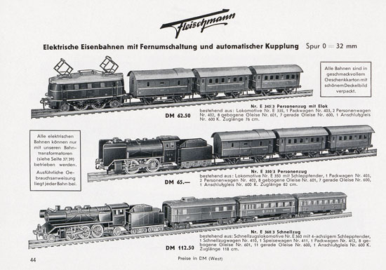 Seite 46 Fleischmann Katalog 1955