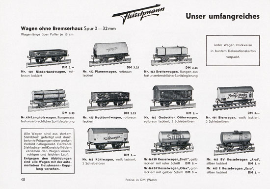 Seite 50 Fleischmann Katalog 1955