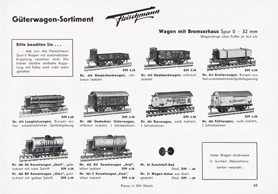 Seite 51 Fleischmann Katalog 1955
