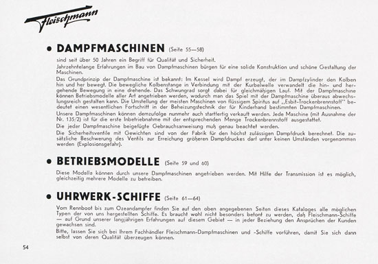 Seite 56 Fleischmann Katalog 1955