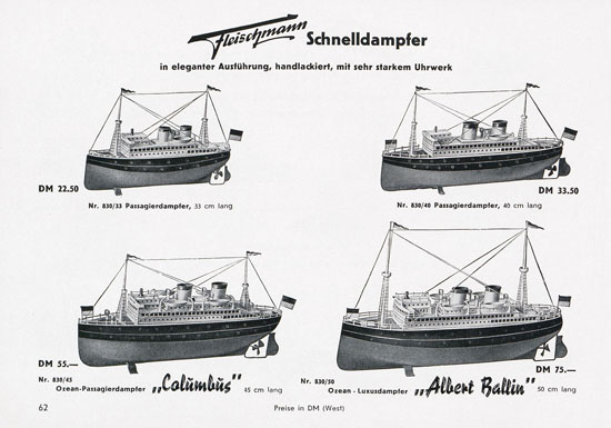 Seite 64 Fleischmann Katalog 1955
