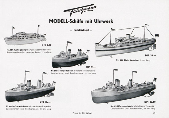 Seite 65 Fleischmann Katalog 1955