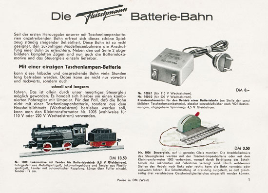 Fleischmann Katalog 1956