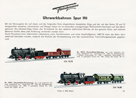 Fleischmann Katalog 1956