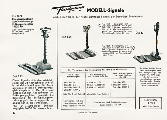 Fleischmann Katalog 1956