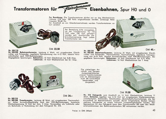 Fleischmann Katalog 1956