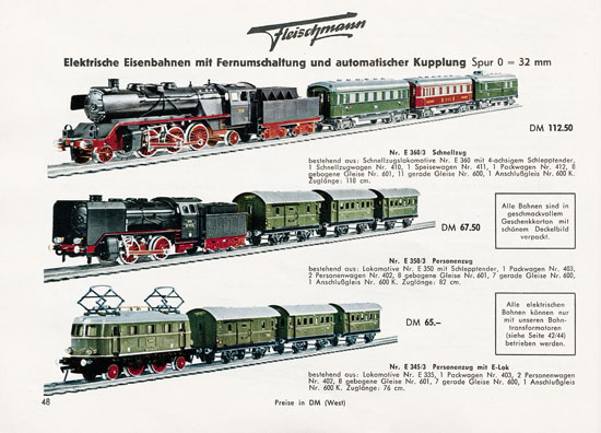 Fleischmann Katalog 1956