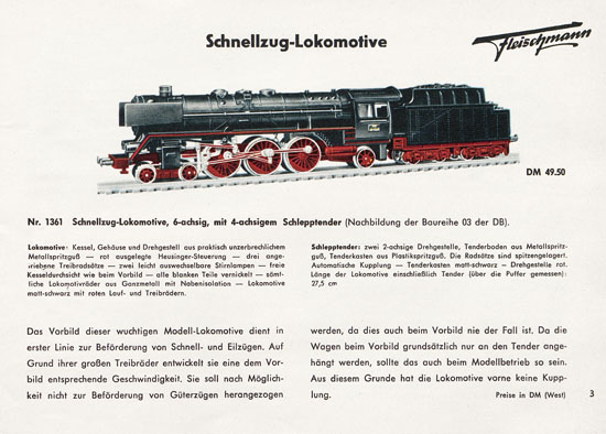 Fleischmann Katalog 1957