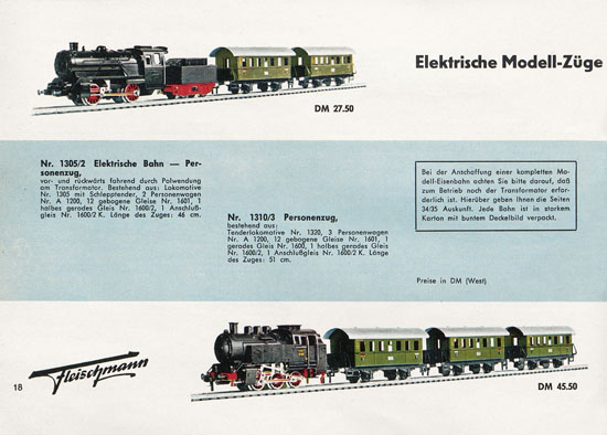 Fleischmann Katalog 1957