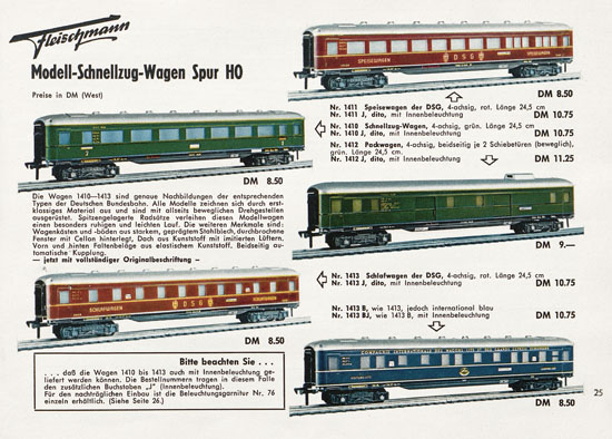 Fleischmann Katalog 1957