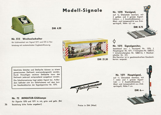 Fleischmann Katalog 1957