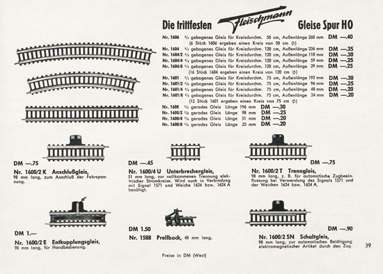 Fleischmann Katalog 1957