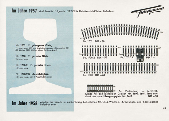 Fleischmann Katalog 1957