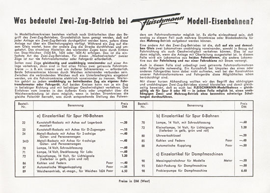 Fleischmann Katalog 1957