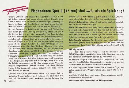 Fleischmann Katalog 1958-1959