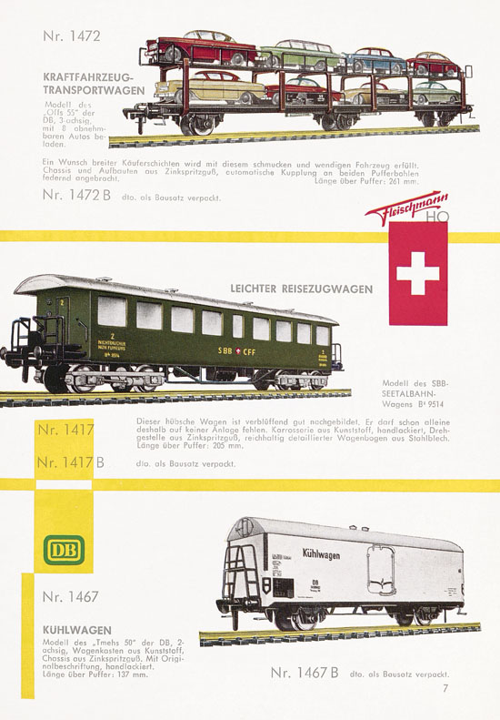 Fleischmann Katalog H0-Neuheiten 1960