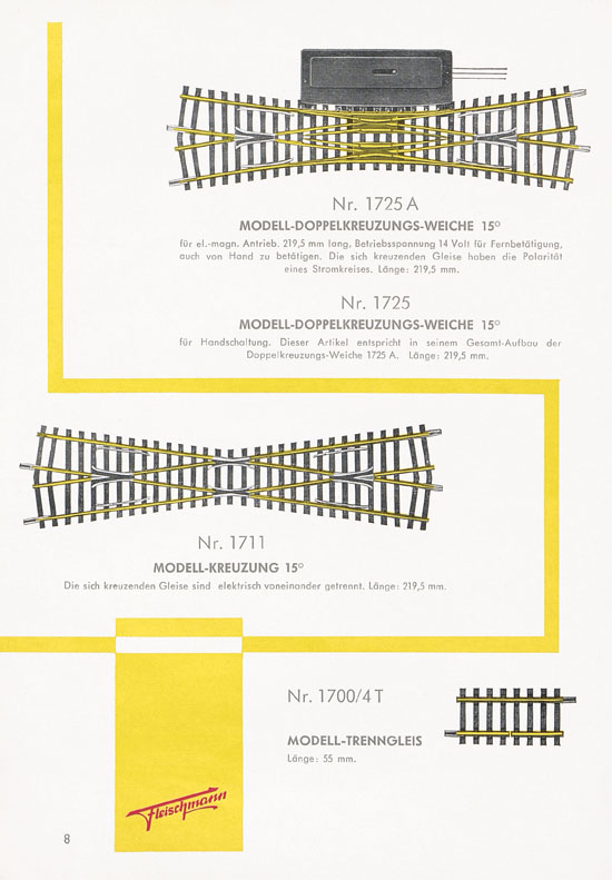 Fleischmann Katalog H0-Neuheiten 1960