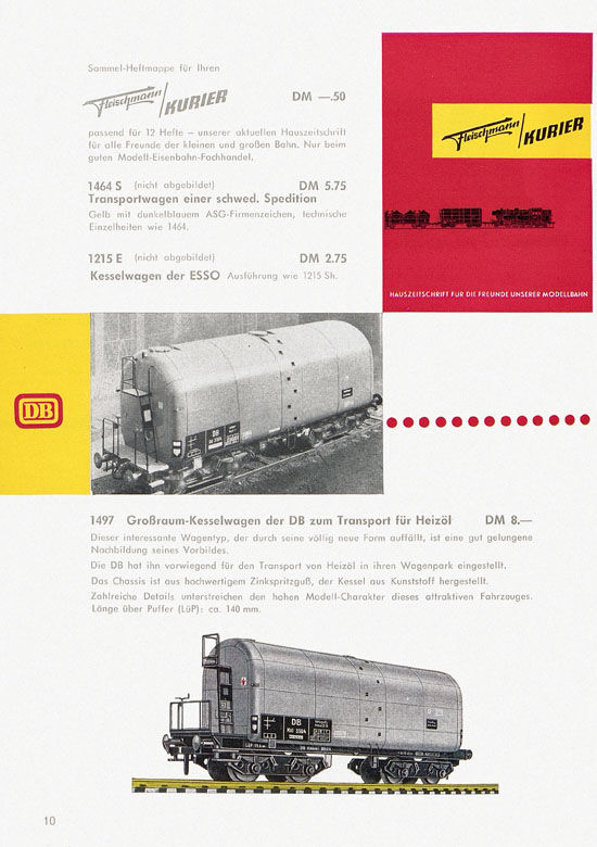 Fleischmann Katalog H0-Neuheiten 1962