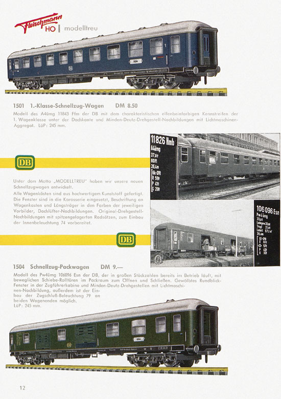 Fleischmann Katalog H0-Neuheiten 1962