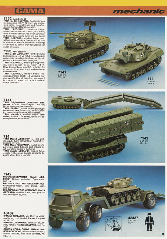 Gama Modell-Spielwaren Neuheiten 1977