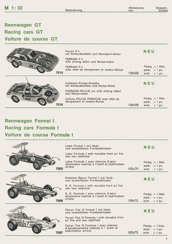 Gama Rallye Bestell- und Preisliste 1971