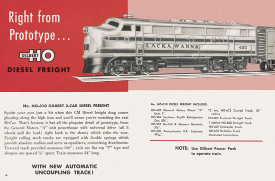 Gilbert H0 Trains 1956