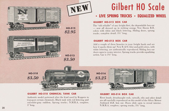 Gilbert H0 Trains 1956