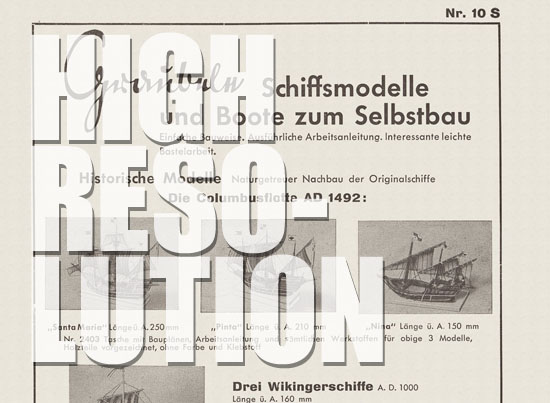 Graubele Katalog Schiffsmodelle und Boote 1952