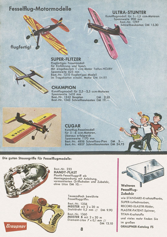 Graupner Flug- und Schiffsmodellbau Prospekt 1960