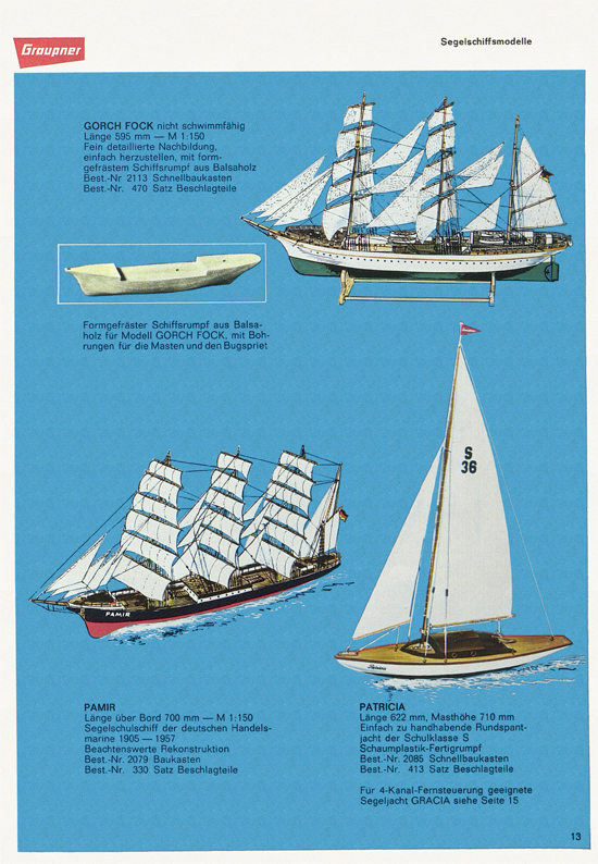 Graupner Flug- und Schiffsmodellbau Prospekt 1966-1967