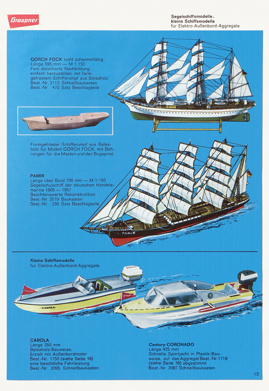 Graupner Flug- und Schiffsmodellbau Prospekt 1967-1968