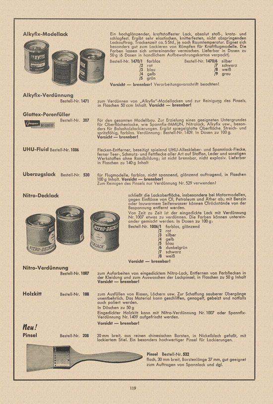 Graupner Katalog 14 FS 1958