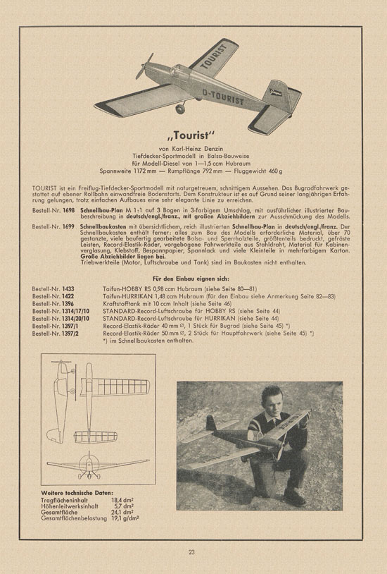 Graupner Katalog 14 FS 1958