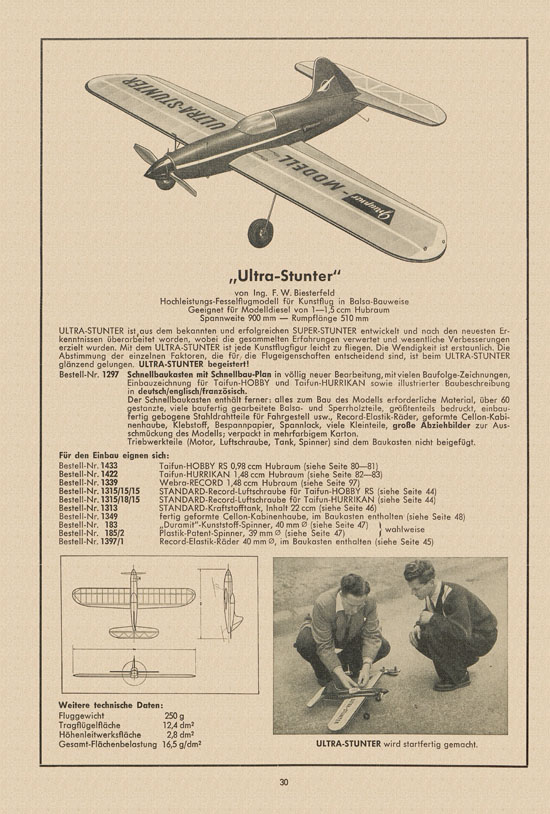 Graupner Katalog 14 FS 1958