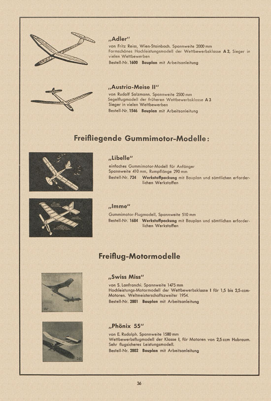 Graupner Katalog 14 FS 1958