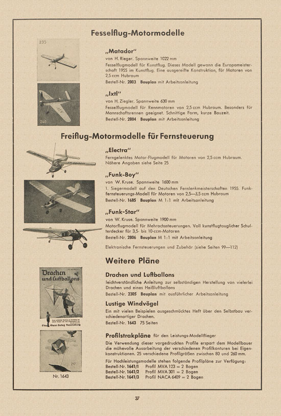 Graupner Katalog 14 FS 1958