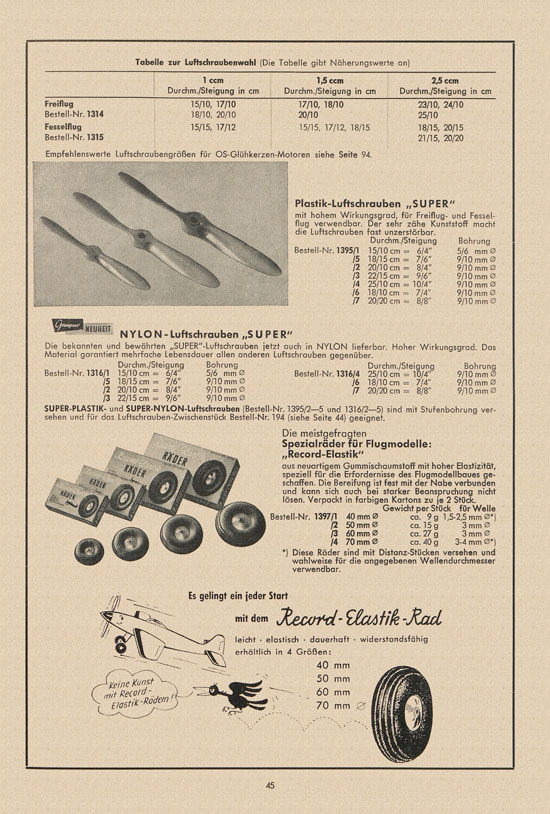 Graupner Katalog 14 FS 1958