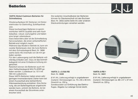 Graupner Neuheiten 1973